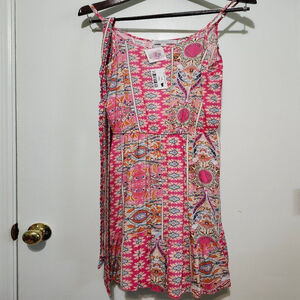 MISS SPARKLING Pink Orange Floral Dress